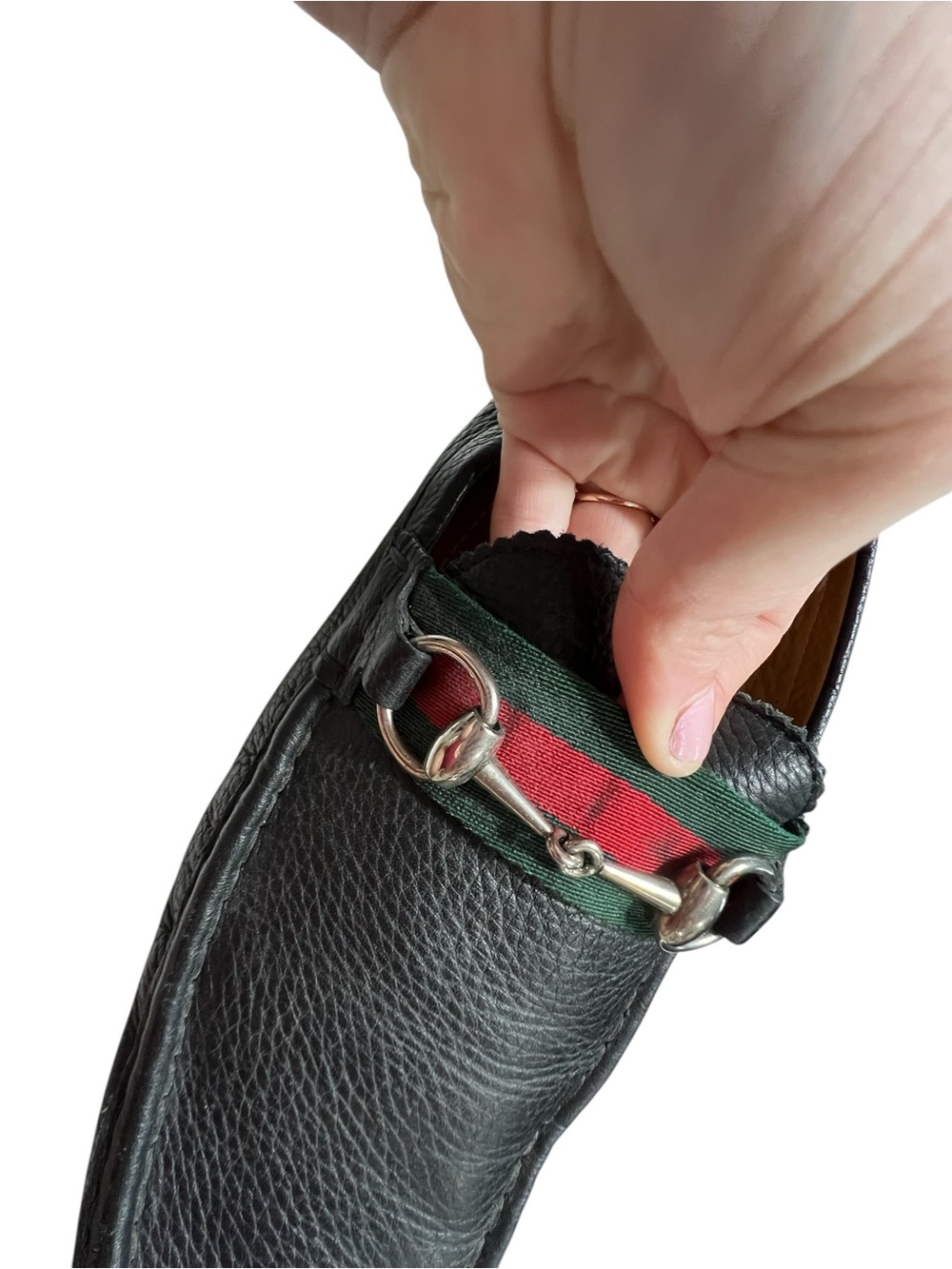 Men's Black Leather Gucci Slip-On Loafers - Picture 12 of 12